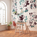 Non-woven tapet - Mickey og venner - 350 x 280 cm