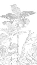 Fototapeta dżungla czarna biała - włókninowa tapeta botaniczna Livingwalls - matowa i gładka