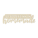 Drewniane litery topola Happiness is homemade