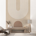 Fototapeta Abstrakcyjna geometria w równowadze - Beżowy - Ristova