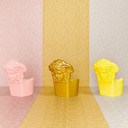 Versace fleecetapet Vasmara barok metallic med ornamenter, kobber