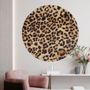 Naklejka na ścianę Wild Leopard - Animal Print - Tunaboylu - Round
