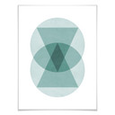 Plakat Nouveauprints - Okręgi i trójkąty aqua