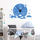 Sticker mural - Horloge Les brebis sur les nuages