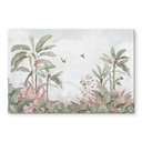 Glasbillede - Tropisk idyl med kolibri blå - Bloomery Decor