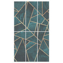 Separador de ambientes, biombo, pantalla de privacidad colgante piedra preciosa verde azul - Fredrik