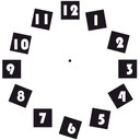 Sticker mural - Horloge Digits