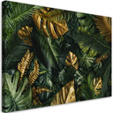 Canvasbillede, Tropiske monstera blade planter