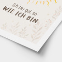 Kinder-Poster 'Ich bin gut so wie ich bin' mit Sonne