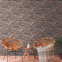 Steneffekt tapet gråbrun - 3D stentapet - non-woven tapet soveværelse kontor