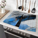 Herdabdeckplatte Blaue Pinselstriche abstrakt - Cheney