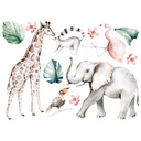 Sticker mural Kvilis - Amis des animaux dans la jungle (12 parties)