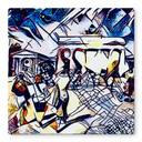Tableau sur verre Zamart - Kandinsky rencontre Berlin bleu ciel