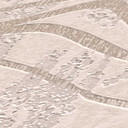 Abstrakt 3D-tapet med bølger hvid sølv - non-woven metallic effekt - mønstret tapet