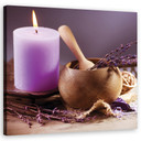 Canvasbillede, Spa lavendel stearinlys