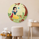 Tableau sur alu-Dibond rond Tohmé - Blanche-Neige