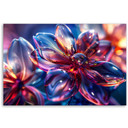 Canvasbillede, skinnende 3D-blomster