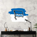 Wandtattoo Hertha BSC Logo auf blau-weißem Hintergrund - 70x50 cm