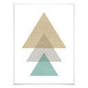 Plakat Nouveauprints - Trójkąty aqua