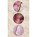Tapet med marmor- og cirkelmotiv - non-woven tapet rosa guld - moderne stue tapet