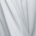 Gardine halbtransparent - Schlaufenschal mit Liniendesign - Vorhang weiß