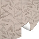 Fototapeta Delicate Watercolour Leaves - Soft Grey - Bloomery Decor - Okrągła - Samoprzylepna / niet