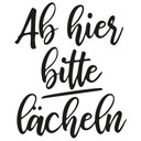 Wandtattoo Ab hier bitte lächeln