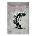 Glasbild Tänzer Streetart Freedom Within - Habib - 40x60 cm