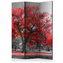 Screen room divider - Efterår i parken, 3-delt