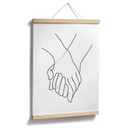 Plakat 1X Studio - Line Art Hand in Hand