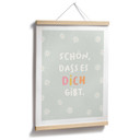 Kinder-Poster 'Schön, dass es dich gibt' in bunter Schrift