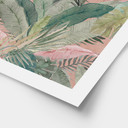 Plakat tropikalne liście w dżungli różowy - Bloomery Decor