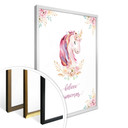 Plakat Kvilis - Believe in Unicorns - Jednorożec z kwiatami