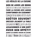 Sticker mural - Les Règles de la cuisine