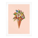 Plakat Frida Floral Studio - Kwiatowy rożek do lodów