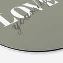 Dibond vægdekoration Love yourself – print på aluminium (Alu-Dibond)