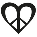 Wallsticker - Kærlighed og Peace