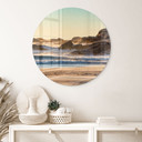 Glasbillede - Strandkyst ved solopgang i Afrika - Hugonnard - Round