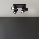 Spotbalken Leonardo, schwarz, 12,1 x 22 cm, Metall Deckenstrahler