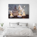 Canvasbillede, Buddha orkidé blomster
