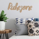 3D Schriftzug Ruhezone - MDF Natur