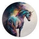 Vægcirkel Heine - Unicorn Magic – print på aluminium (Alu-Dibond)