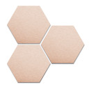 Hexagone - Alu-Dibond-Effet cuivré (Set de 3)