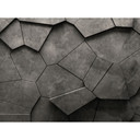 Szara fototapeta 3D o wyglądzie betonu - włóknina z geometrycznym wzorem - wzór przemysłowy