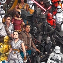 Vlies Fototapete - Star Wars Retro Cartoon - 200 x 280 cm