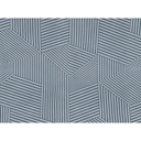 geometryczna niebiesko-szara fototapeta 3D z włókniny ze wzorem w paski do salonu i biura