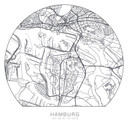 Muursticker rond - Hamburg