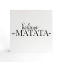 Billede af træ til at sætte op - Hakuna Matata med pil - 15x15 cm