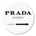 Glasschilderij Prada Marfa - rond