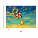 Papier peint nuages ColouredBalloon en jaune bleu - papier peint intissé Designwalls 2 - 2,55 x 3,5 